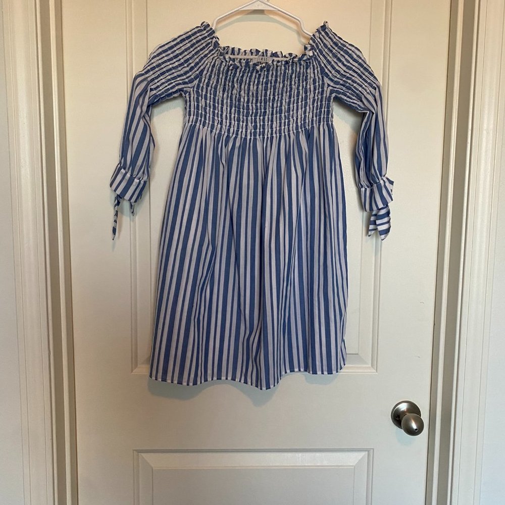 Blue and White Babydoll Dress